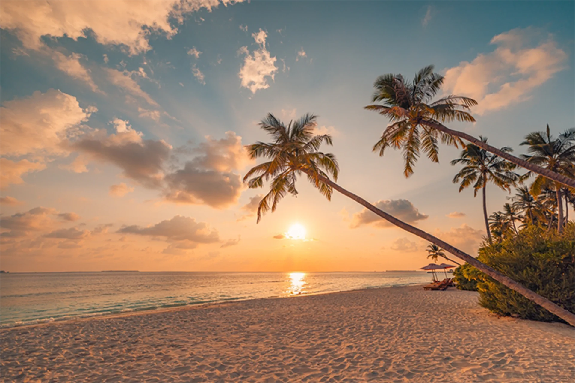 Sunset over a Grand Cayman beach