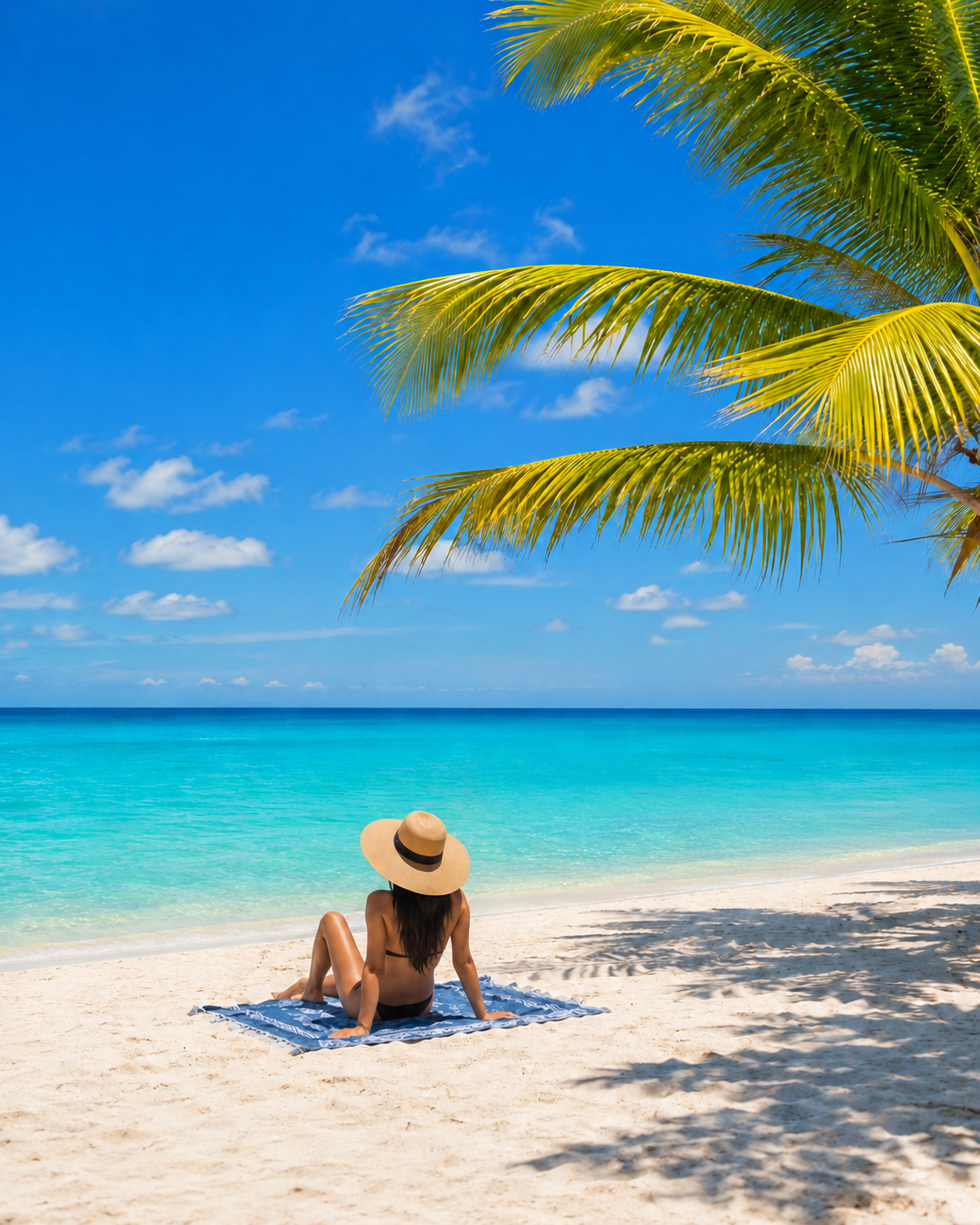 Relaxing on a quiet Grand Cayman beach
